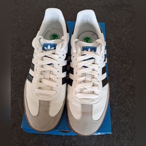 Adidas Samba Vegan Shoes Cloud White Core Black Gum Size Women's 9